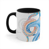 Octopus Blue Watercolor On White Art Accent Coffee Mug 11Oz
