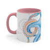 Octopus Blue Watercolor On White Art Accent Coffee Mug 11Oz