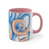 Octopus Blue Watercolor On White Art Accent Coffee Mug 11Oz