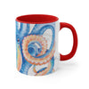 Octopus Blue Watercolor On White Art Accent Coffee Mug 11Oz