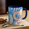 Octopus Blue Watercolor On White Art Accent Coffee Mug 11Oz