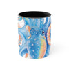 Octopus Blue Watercolor On White Art Accent Coffee Mug 11Oz Black /