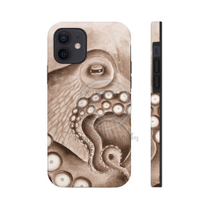 Octopus Brown Sepia Case Mate Tough Phone Cases Iphone 12