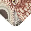 Octopus Brown Taupe Vintage Map Ink Art Bath Mat Home Decor