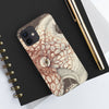 Octopus Brown Taupe Vintage Map Ink Art Case Mate Tough Phone Cases