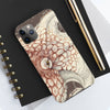 Octopus Brown Taupe Vintage Map Ink Art Case Mate Tough Phone Cases