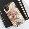 Octopus Brown Taupe Vintage Map Ink Art Case Mate Tough Phone Cases