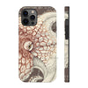 Octopus Brown Taupe Vintage Map Ink Art Case Mate Tough Phone Cases Iphone 12 Pro Max