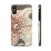 Octopus Brown Taupe Vintage Map Ink Art Case Mate Tough Phone Cases Iphone X