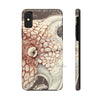 Octopus Brown Taupe Vintage Map Ink Art Case Mate Tough Phone Cases Iphone X