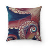 Octopus Coral Reef Colors Watercolorart Square Pillow Home Decor