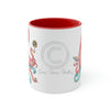 Octopus Cosmic Dancer Art Accent Coffee Mug 11Oz Red /