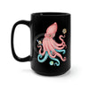 Octopus Cosmic Dancer Art Black Mug 15Oz