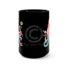 Octopus Cosmic Dancer Art Black Mug 15Oz