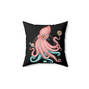 Octopus Cosmic Dancer Art Pillow 18 × Home Decor