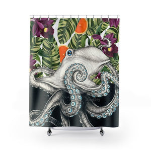 Octopus Exotic Ink Art Shower Curtains 71 X 74 Home Decor
