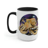 Octopus Galaxy Nebulae Stars Art Two-Tone Coffee Mugs 15Oz / Black Mug