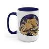 Octopus Galaxy Nebulae Stars Art Two-Tone Coffee Mugs 15Oz / Blue Mug