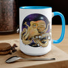 Octopus Galaxy Nebulae Stars Art Two-Tone Coffee Mugs 15Oz Mug