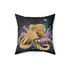 Octopus Galaxy Nebulae Stars Black Ii Art Square Pillow 14 × Home Decor