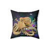 Octopus Galaxy Nebulae Stars Black Ii Art Square Pillow Home Decor