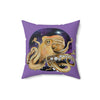 Octopus Galaxy Nebulae Stars Light Purple Art Square Pillow 14 × Home Decor