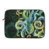 Octopus Green Vintage Map White Laptop Sleeve 13