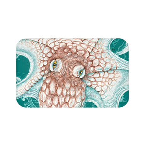 Octopus Ink Orange Green Bath Mat 34 × 21 Home Decor