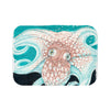 Octopus Ink Orange Teal Bath Mat 24 × 17 Home Decor