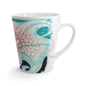 Octopus Ink Orange Teal Ii Latte Mug 12Oz Mug