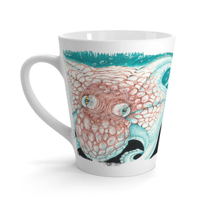 Octopus Ink Orange Teal Latte Mug 12Oz Mug