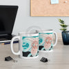 Octopus Ink Orange Teal Splash Mug 11Oz