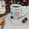 Octopus Ink Orange Teal Splash Mug 11Oz