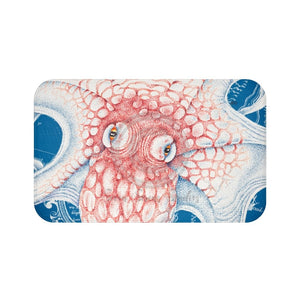 Octopus Ink Red Blue Bath Mat 34 × 21 Home Decor