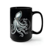 Octopus Kraken On Black Art Mug 15Oz