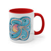 Octopus Kraken Rainbow Teal Dance Watercolor Art Accent Coffee Mug 11Oz