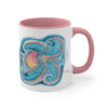 Octopus Kraken Rainbow Teal Dance Watercolor Art Accent Coffee Mug 11Oz