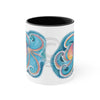 Octopus Kraken Rainbow Teal Dance Watercolor Art Accent Coffee Mug 11Oz Black /