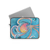 Octopus Kraken Rainbow Teal Dance Watercolor Art Laptop Sleeve