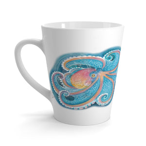 Octopus Kraken Rainbow Teal Dance Watercolor Art Latte Mug 12Oz Mug