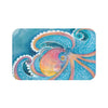 Octopus Kraken Rainbow Teal Dance Watercolor Bath Mat 34 × 21 Home Decor