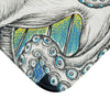 Octopus Nautical Ink Blue Bath Mat Home Decor