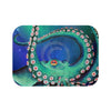 Octopus Nebula Galaxy Teal Art Bath Mat 24 × 17 Home Decor