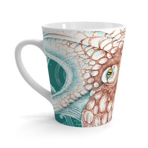 Octopus Orange Green Map Ink Latte Mug 12Oz Mug