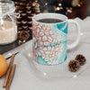Octopus Orange Teal Map Ink Splash Mug 11Oz