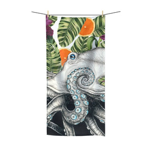 Octopus Oranges Orchid Ink Polycotton Towel 36X72 Home Decor