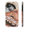 Octopus Pale Red Compass Vintage Map Beige Nautical Case Mate Tough Phone Cases Iphone 11