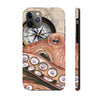 Octopus Pale Red Compass Vintage Map Beige Nautical Case Mate Tough Phone Cases Iphone 11 Pro