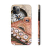 Octopus Pale Red Compass Vintage Map Beige Nautical Case Mate Tough Phone Cases Iphone 11 Pro Max