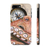 Octopus Pale Red Compass Vintage Map Beige Nautical Case Mate Tough Phone Cases Iphone 7 Plus 8
